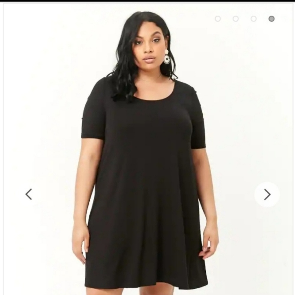 Forever 21 Plus Black Swing T Shirt Dress Size 3X